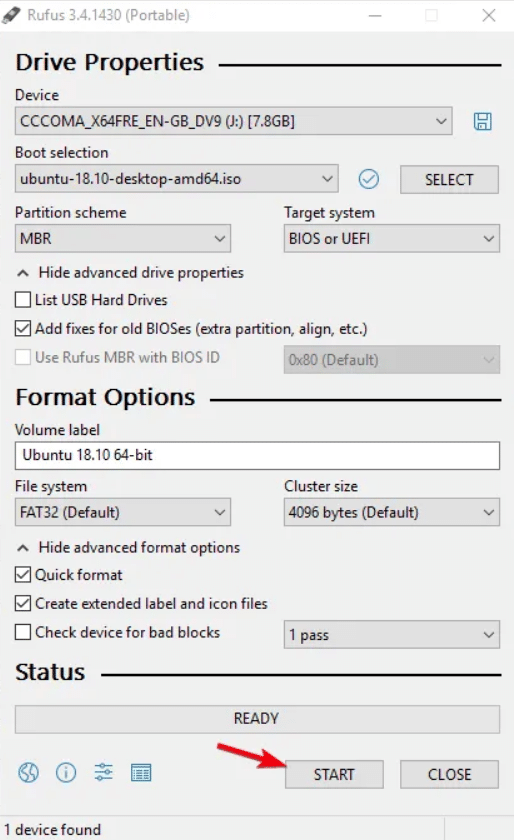 Rufus software bootable USB Windows 10 install