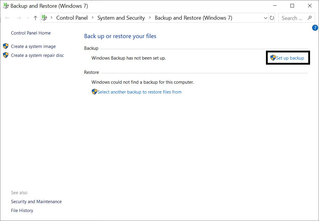 3 Methods To Backup Windows 10 Computer 8 Set up Backup in Windows Computer using inbuilt method