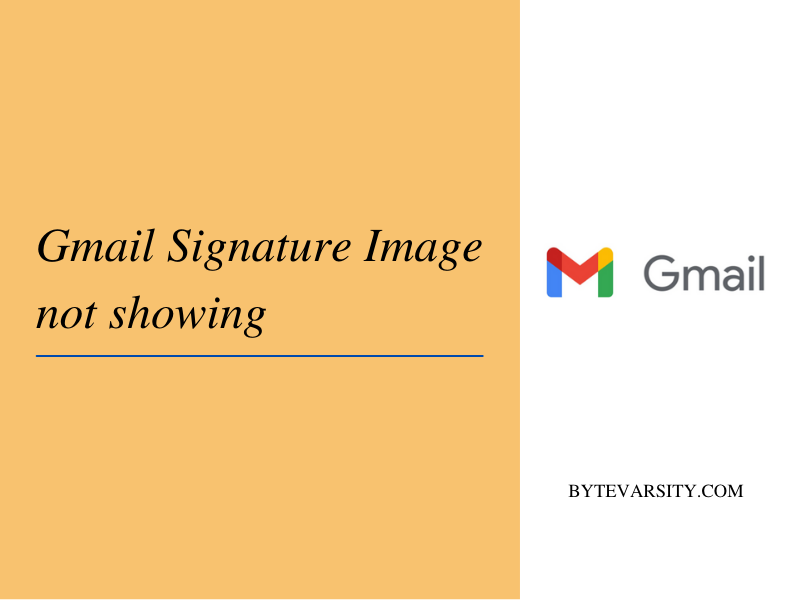 Google Signature Image not Showing