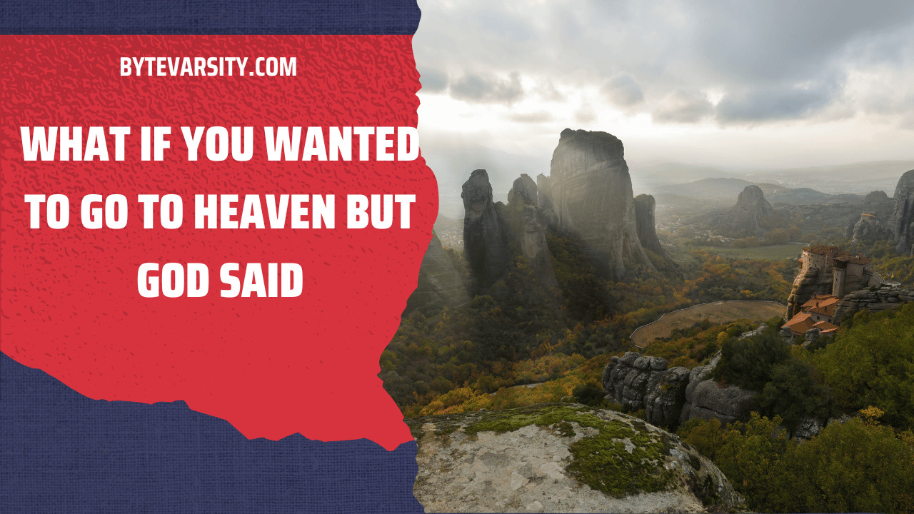 What If You Wanted To Go To Heaven But God Said