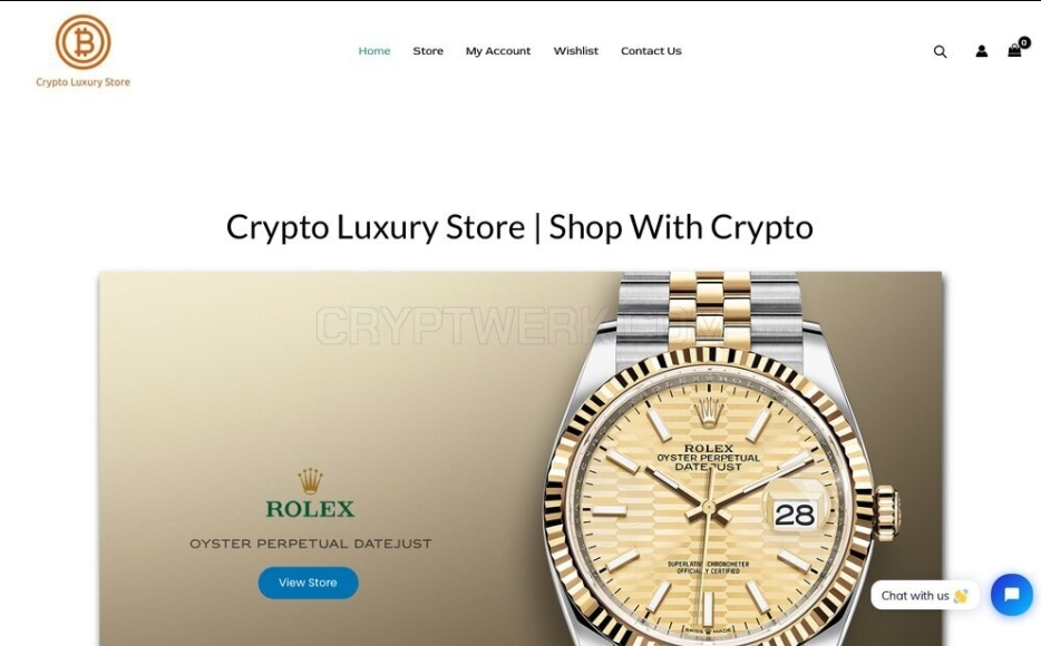Shop with crypto at Crypto Luxury Store