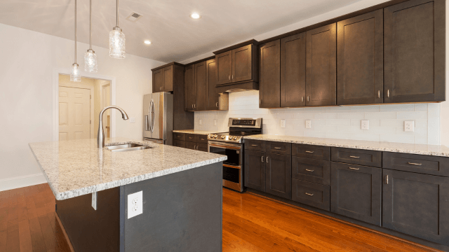 black kitchen cabinets