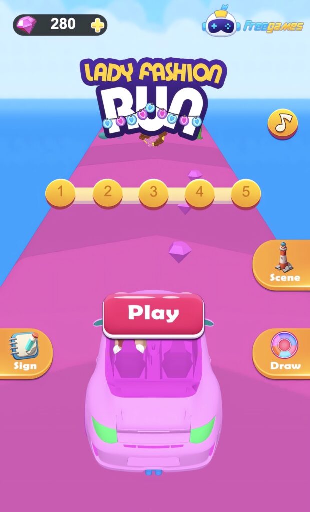 Lady Fashion Run: Begin a fun journey on freegames. com 3 freegames